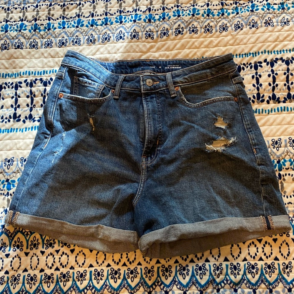 High Rise Denim Shorts